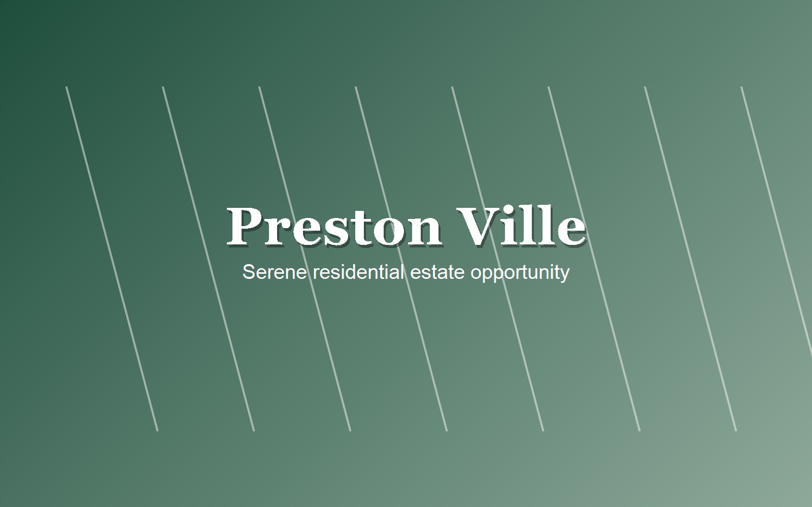 Preston Ville estate development